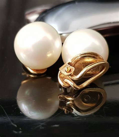 dior pearl studs|christian dior clip on earrings.